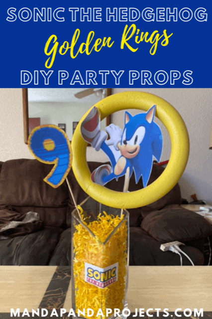 DIY Sonic the Hedgehog Golden Rings Party Decorations and Props